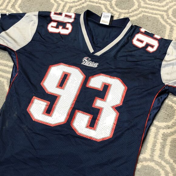 New England Patriots Richard Seymour Jersey Size Medium Adidas Y2K Autographed - Picture 3 of 12